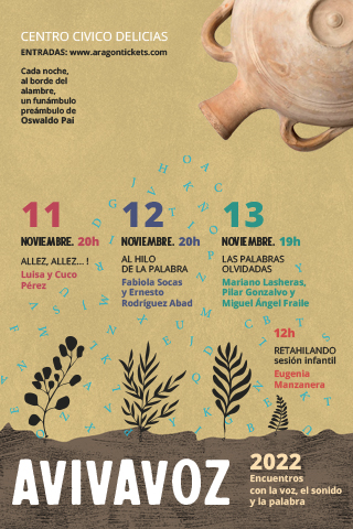 Avivavoz propone un encuentro con el sonido y la palabra en el centro cívico de Delicias
