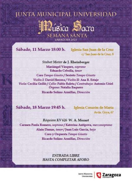 Conciertos de música sacra