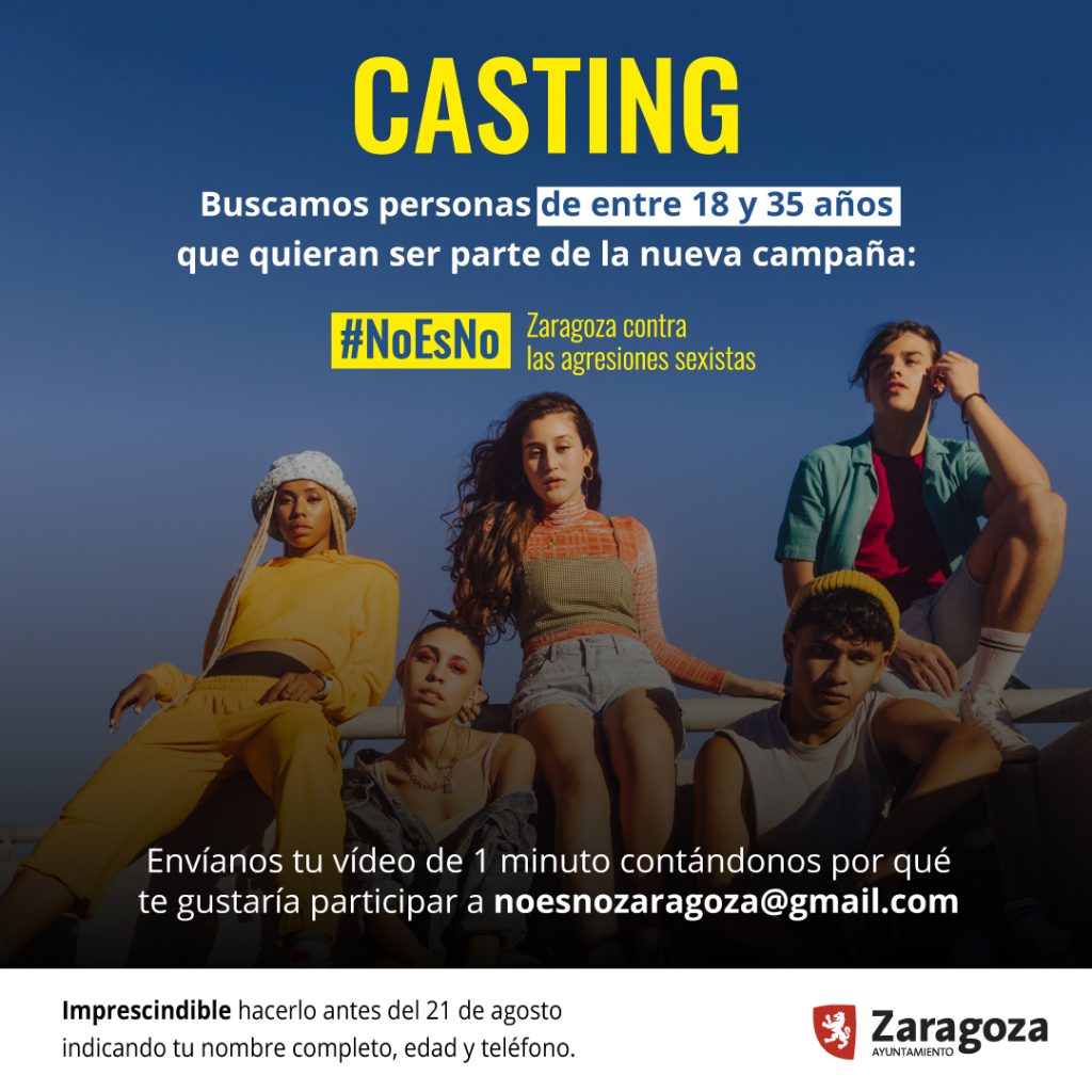 Zaragoza busca jóvenes para participar en la campaña ‘No es no’ de las Fiestas del Pilar