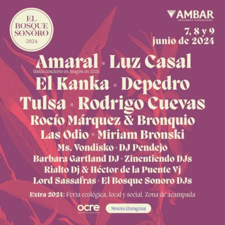 El Kanka, Depedro, Tulsa y Rocío Márquez y Bronquio cierran la programación de El Bosque Sonoro
