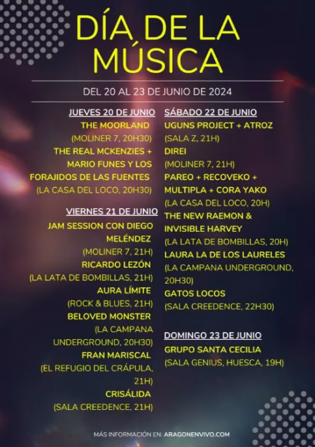 Aragón en vivo celebra el día de la Música