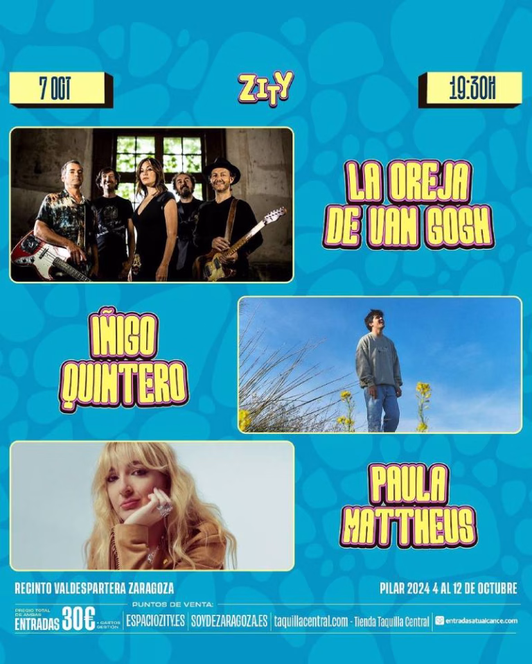 La Oreja de Van Gogh, Iñigo Quintero y Paula Mattheus se preparan para una noche mágica en el Espacio Zity