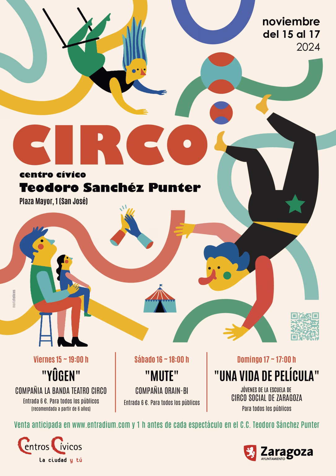 El centro cívico Teodoro Sánchez Punter se llena este fin de semana de teatro y circo