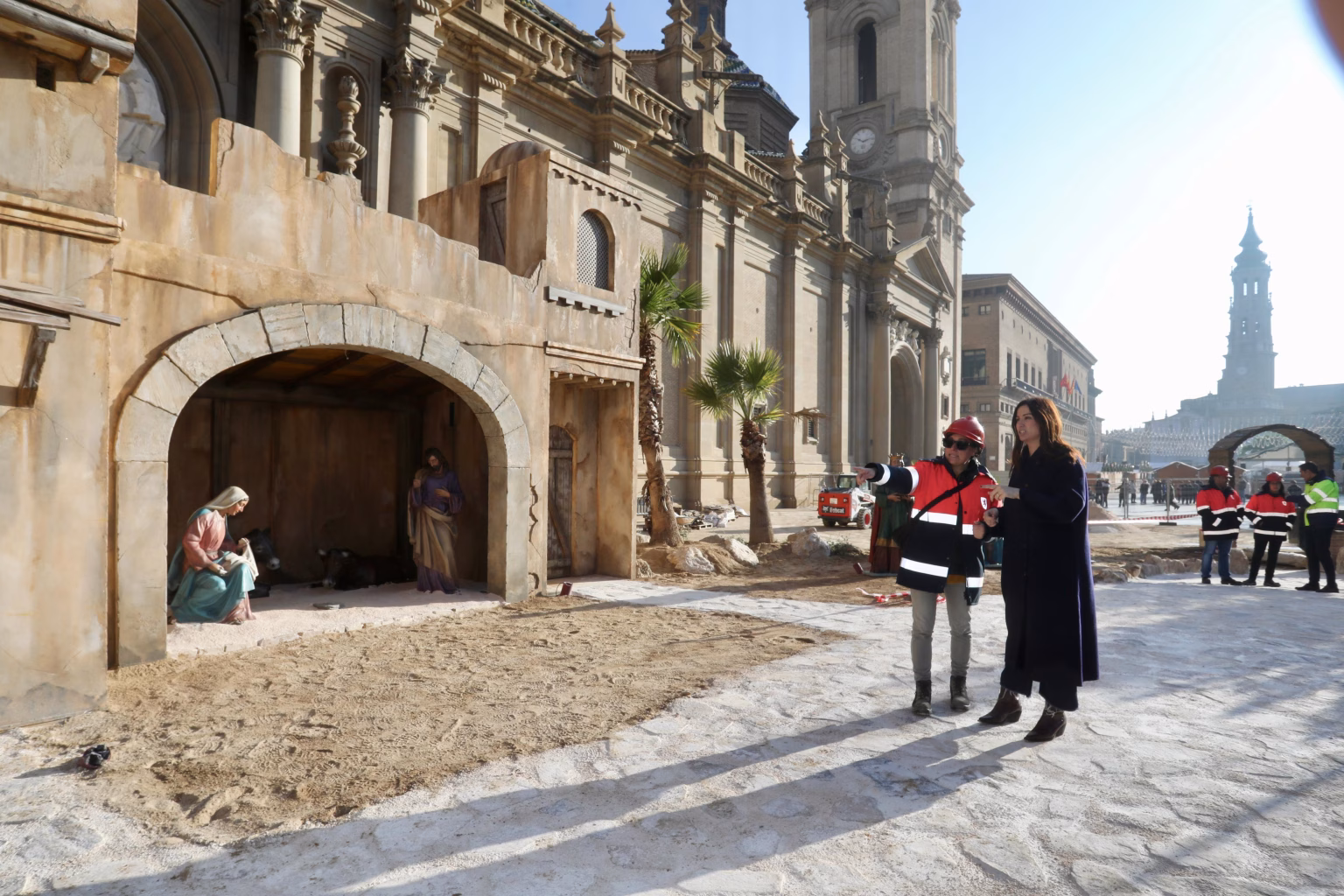 El Belén gigante de la Plaza del Pilar este año trae novedades