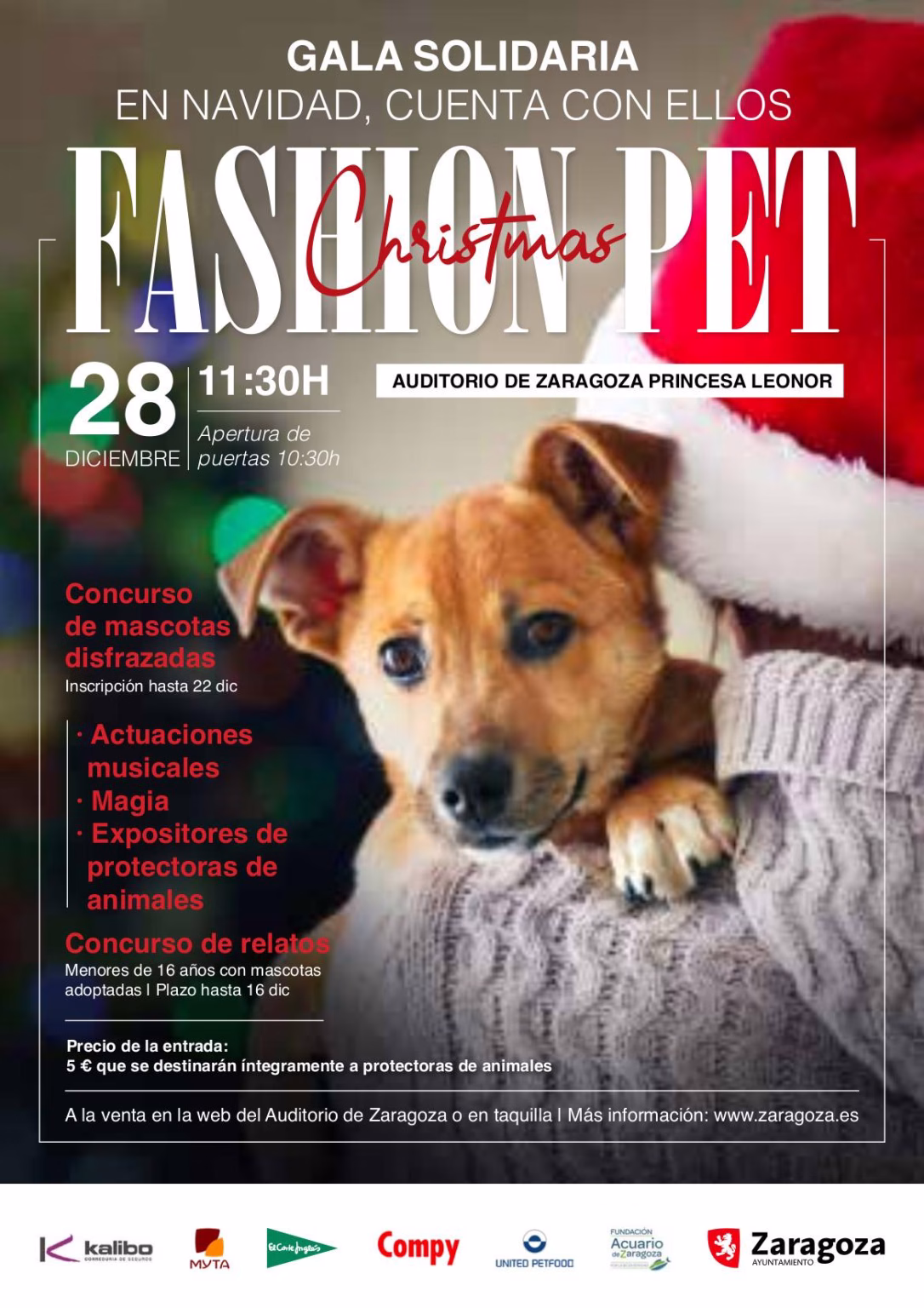 I Fashion Pet Christmas y actuaciones musicales para ayudar a las protectoras de animales