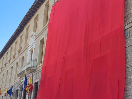 Aragón desplegará este domingo una gran bandera de casi 2.000 metros cuadrados