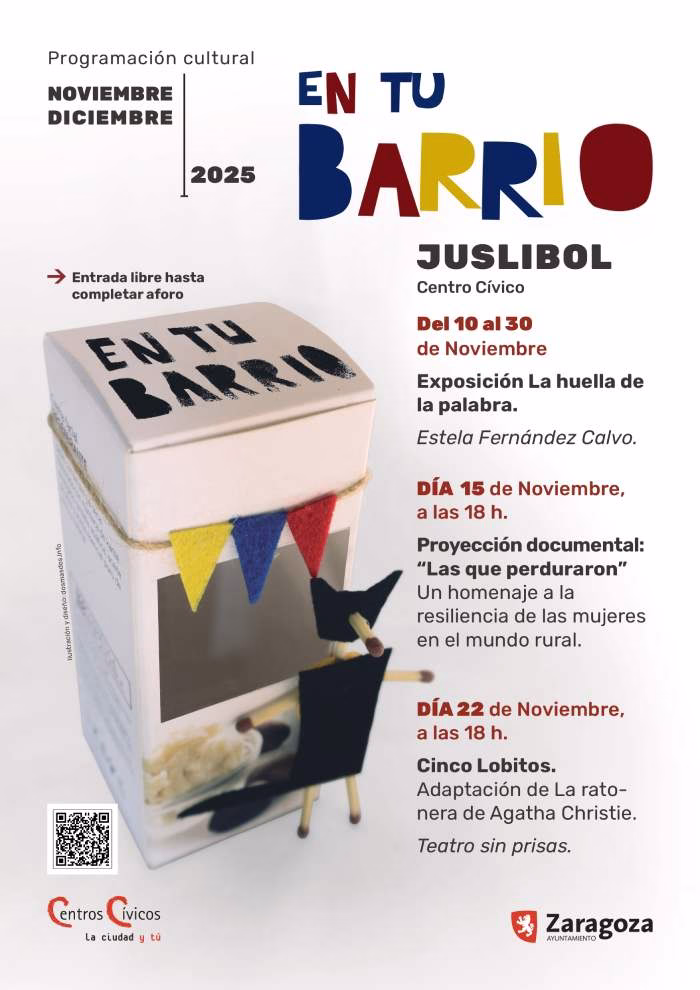 Comienza en el Centro Cívico Juslibol la programación «En tu barrio»