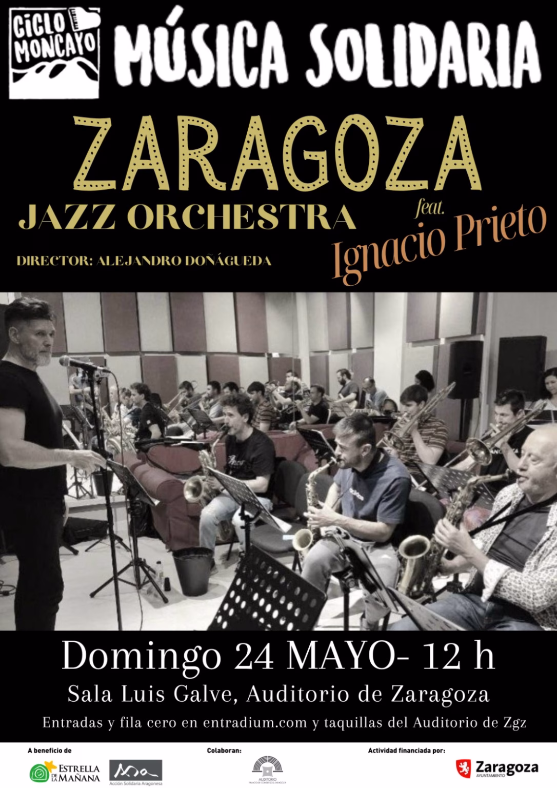 La Zaragoza Jazz Orchestra debuta en el Auditorio con un concierto solidario