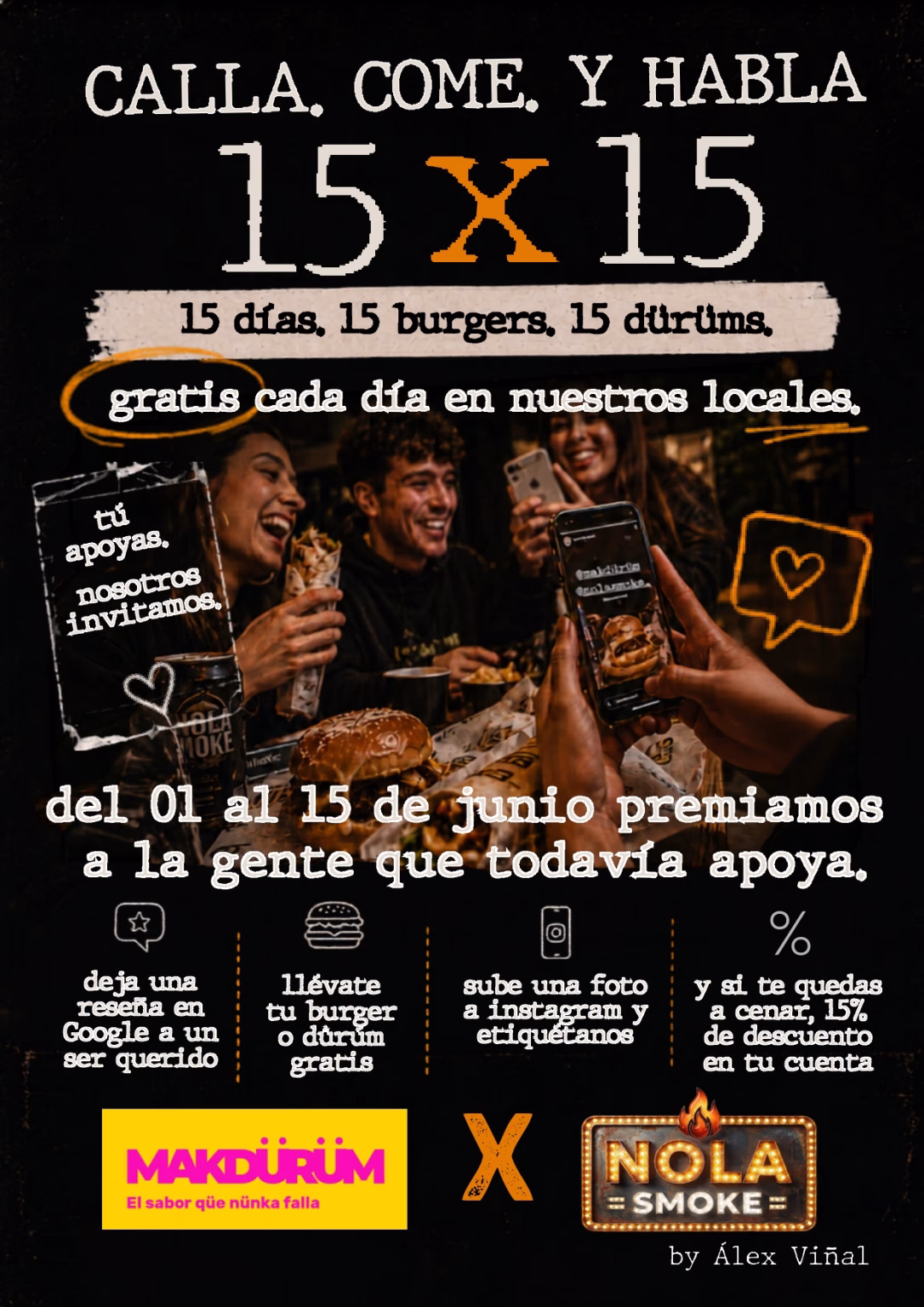 CALLA. COME. Y HABLA ¡15 días regalando Burgers y Dürüms en Zaragoza!
