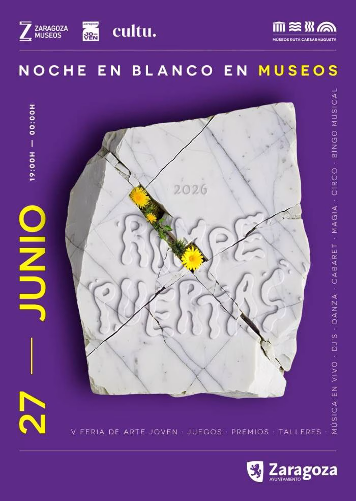 La Noche en Blanco en Zaragoza llena la ciudad de cultura gratis y museos nocturnos