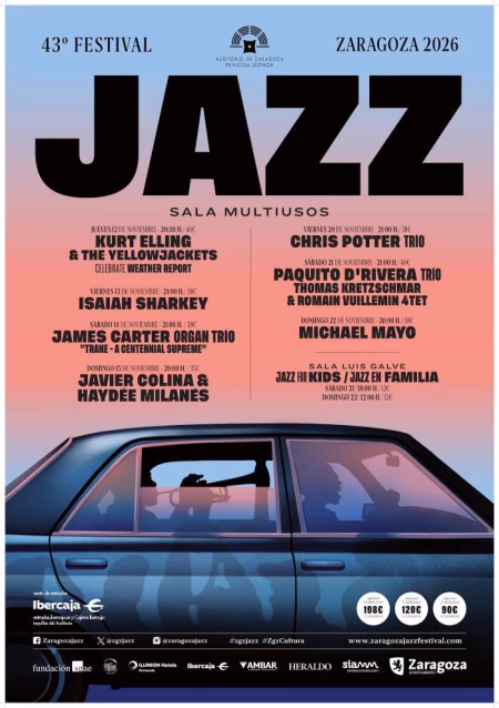 Vuelve a Zaragoza el legendario Festival de Jazz con un cartel brutal y una novedad para reservar mesa